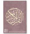 Quran engraved velvet cover & gilding (bluish pages) - Old Pink